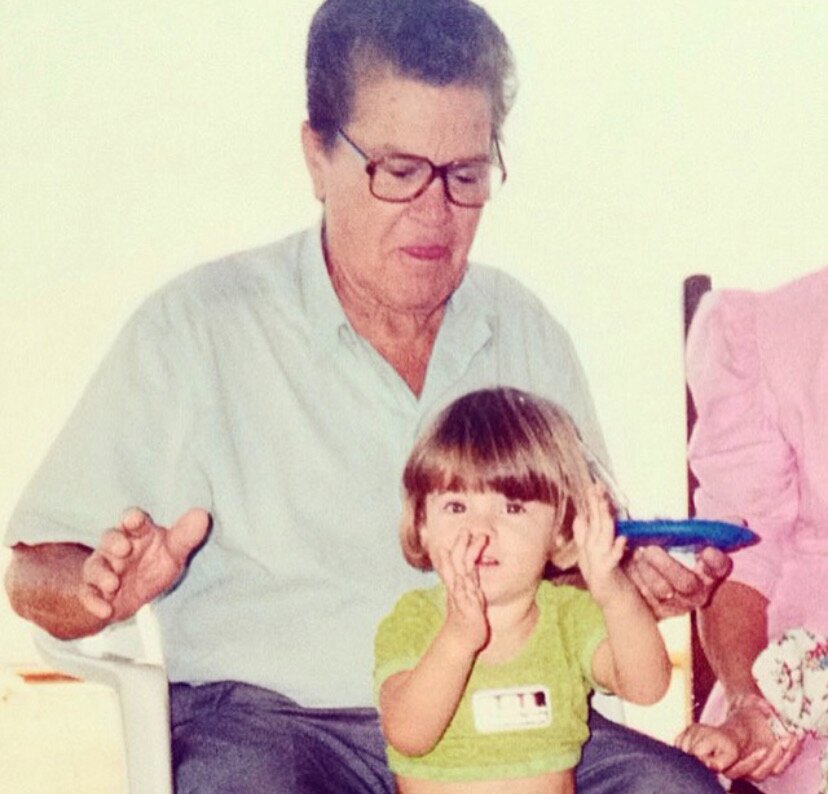 Jess criança com bisavô Wilson