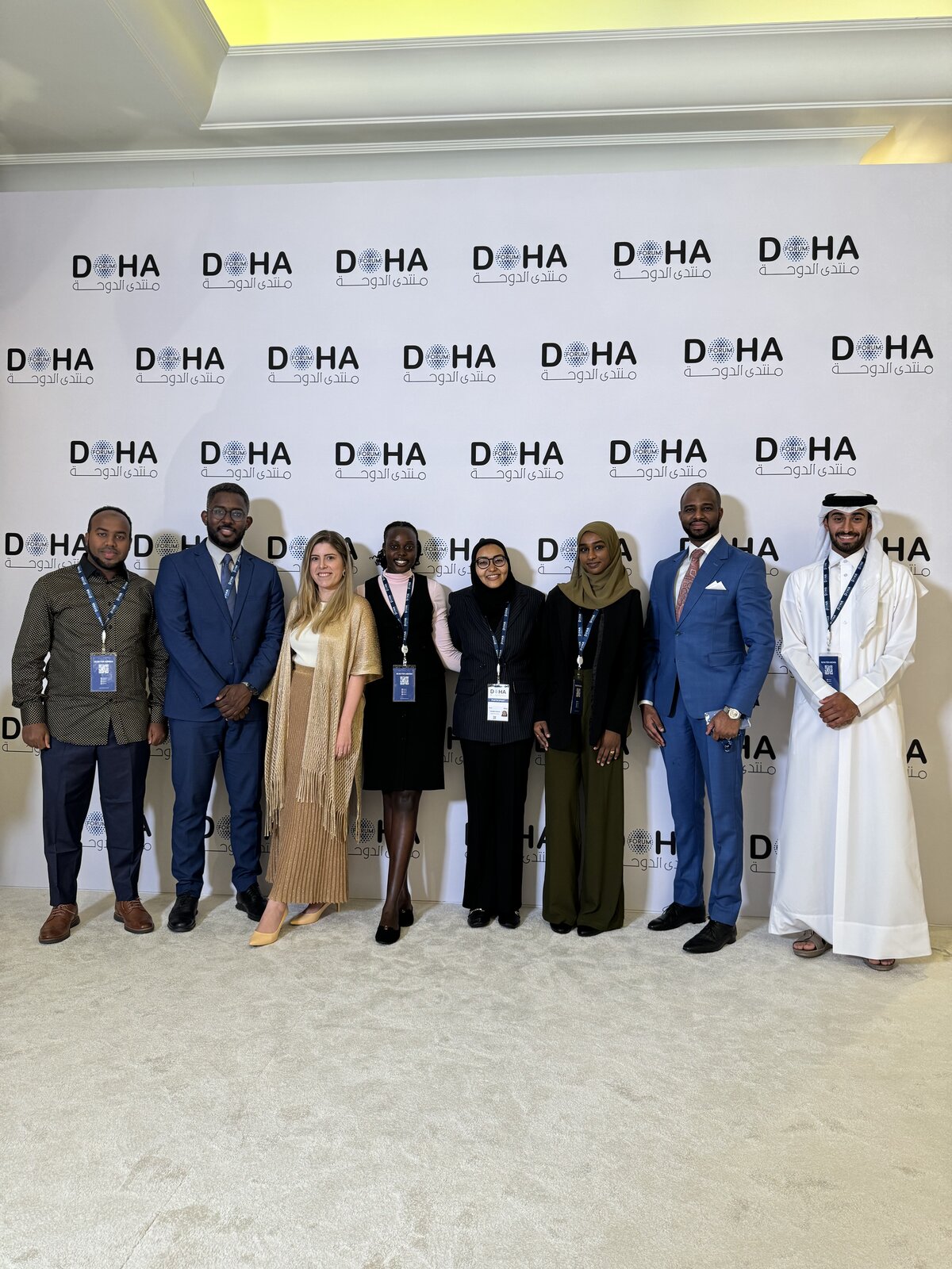 Jess com delegados no Doha Forum
