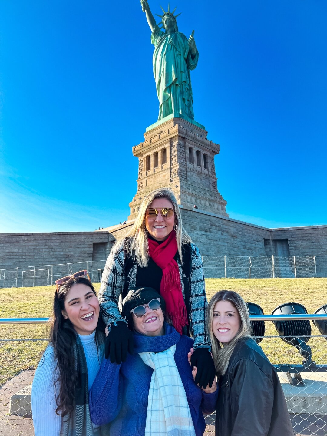 Jess com a família em Nova York