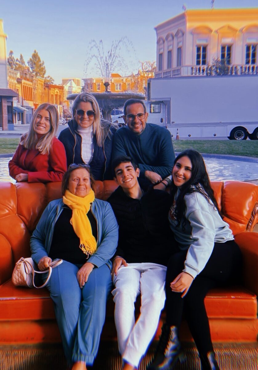 Jess com a família