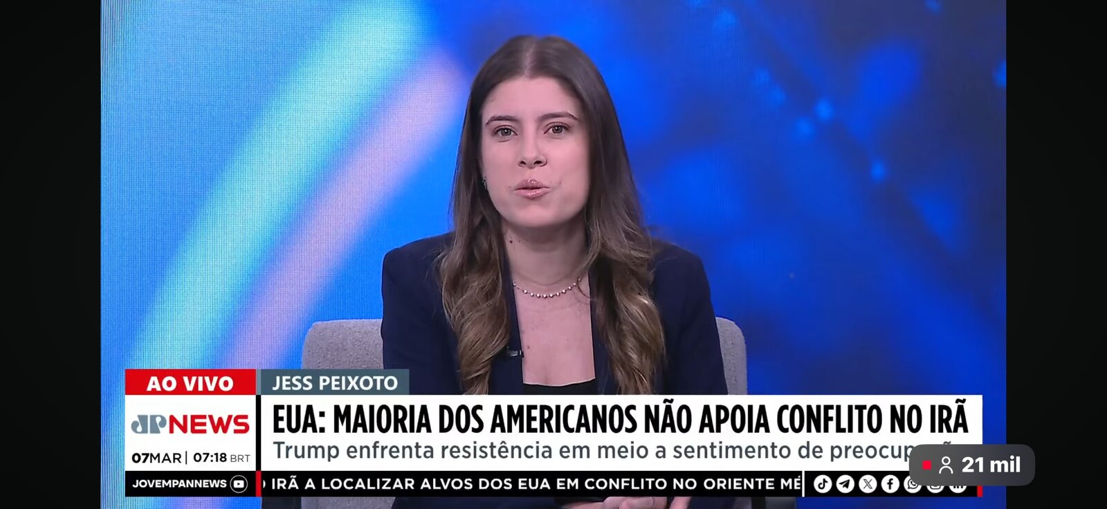 Jess ao vivo no JP News