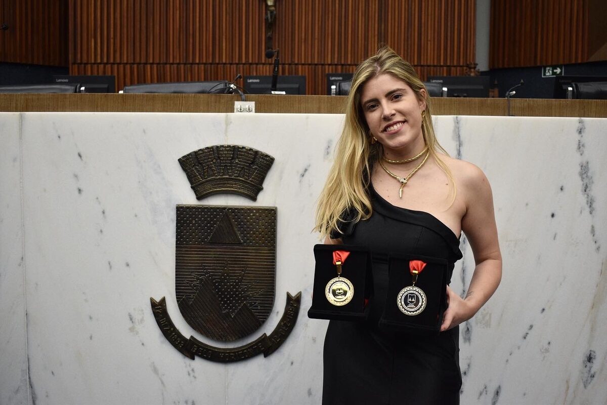Jess com medalhas em Belo Horizonte